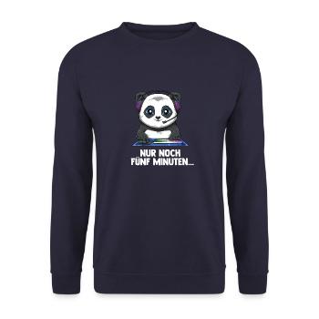 Streamen Videospiele Panda - Computerspiele Online - Unisex Pullover - Navy - Vorne - Alina (178cm) & Michal (187cm)