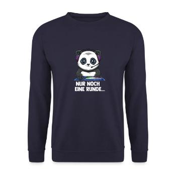 Gaming Panda - Computerspiele Videospiele - Unisex Pullover - Navy - Vorne - Alina (178cm) & Michal (187cm)