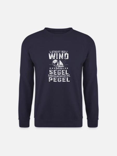 Wind Segel arbeiten am Pegel Boot Meerliebhaber - Unisex Pullover - Navy