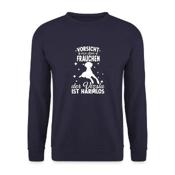 Vizsla Mama Magyar Vizsla Frauchen Hundehalter - Unisex Pullover - Navy - Vorne - Alina (178cm) & Michal (187cm)