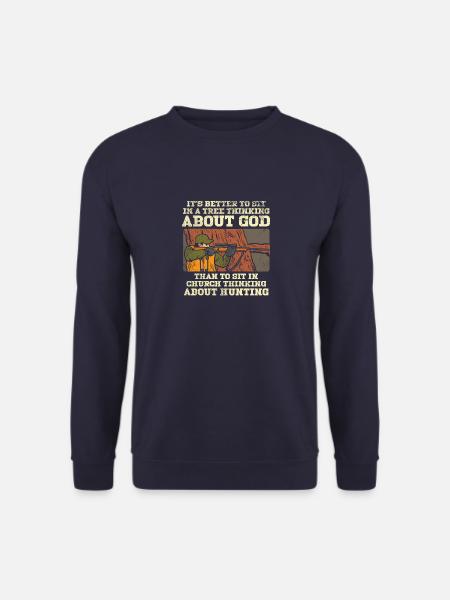 HUNTING: Thinking About Hunting - Unisex Pullover - Navy