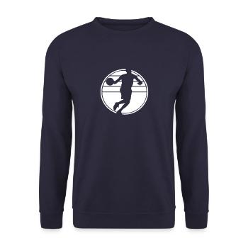 Basketball Player Basketball Sunset Retro design - Unisex Sweatshirt - navy - Front - Alina (178cm) & Michal (187cm)
