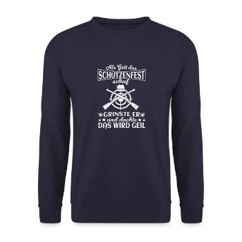 Sportschütze Sportschießen Königskompanie - Unisex Pullover - Navy - Vorne - Alina (178cm) & Michal (187cm)