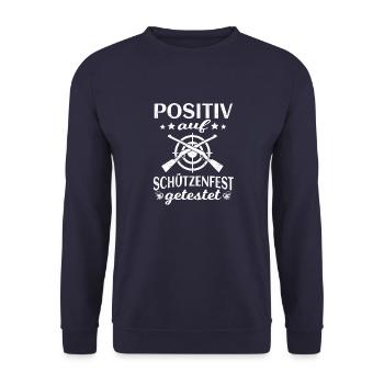 Sportschütze Schützenkönig Königskompanie - Unisex Pullover - Navy - Vorne - Alina (178cm) & Michal (187cm)