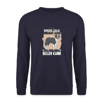 Lustiges Border Collie Motiv Border Collie Hunde - Unisex Pullover - Navy - Vorne - Alina (178cm) & Michal (187cm)