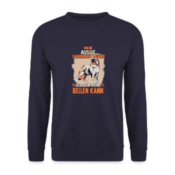 Hunde Training Australian Shepherd Hundesport - Unisex Pullover - Navy - Vorne - Alina (178cm) & Michal (187cm)