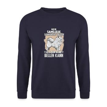Samojede Hundehalter Samojede Hundeliebhaber - Unisex Pullover - Navy - Vorne - Alina (178cm) & Michal (187cm)