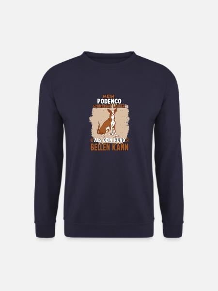Podenco Hund Windhund Hundeliebhaber Podenco - Unisex Pullover - Navy