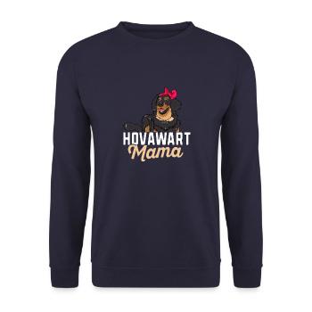 Hovawart Mama Hofhund Wächter Geschenk - Unisex Pullover - Navy - Vorne - Alina (178cm) & Michal (187cm)
