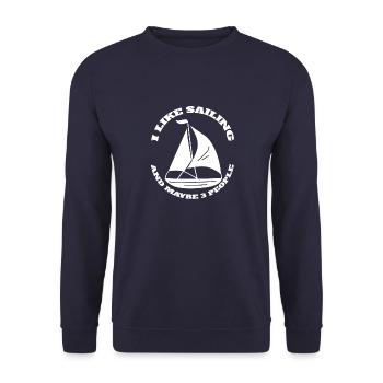 Voilier Marin Capitaine Voilier Voile Voile - Sweat-shirt Unisexe - marine - Devant - Alina (178cm) & Michal (187cm)