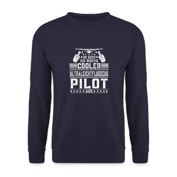 Ultraleichtflugzeug Pilot Flugzeug Geschenk - Unisex Pullover - Navy - Vorne - Alina (178cm) & Michal (187cm)