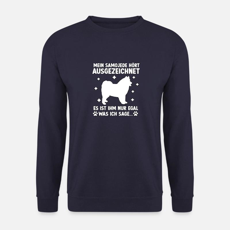 Frecher Samojede Lustiges Samojeden Hundeliebhaber - Unisex Pullover - Navy