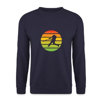 Baseball Gift Baseball Game Baseball Lovers - Unisex Sweatshirt - navy - Front - Alina (178cm) & Michal (187cm)