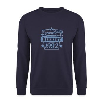 Geschenke zum Geburtstag Jahrgang 1992 Vintage - Unisex Pullover - Navy - Vorne - Alina (178cm) & Michal (187cm)