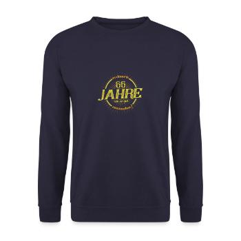 Es dauerte 66 Jahre um so gut auszusehen - Unisex Pullover - Navy - Vorne - Alina (178cm) & Michal (187cm)