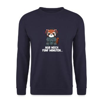 Streamen Videospiele Roter Panda - Computer Spiele - Unisex Pullover - Navy - Vorne - Alina (178cm) & Michal (187cm)