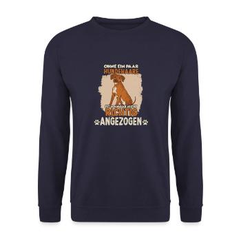 Dressage de propriétaire de chien Rhodesian Ridgeback Dogs - Sweat-shirt Unisexe - marine - Devant - Alina (178cm) & Michal (187cm)