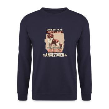 Kleiner Münsterländer Hundeliebhaber Münsterländer - Unisex Pullover - Navy - Vorne - Alina (178cm) & Michal (187cm)