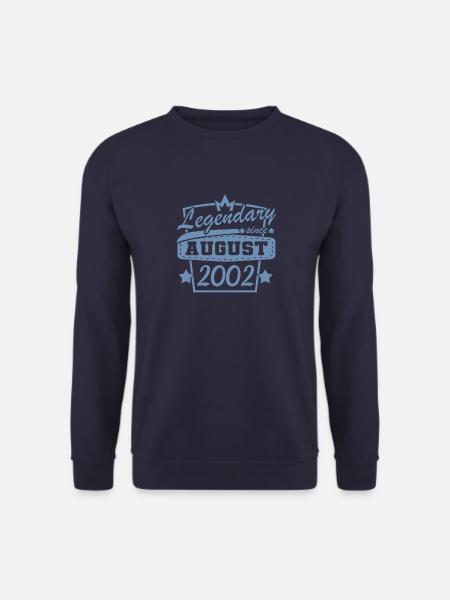 legendary since August 2002 Birthday - Unisex Sweatshirt - navy