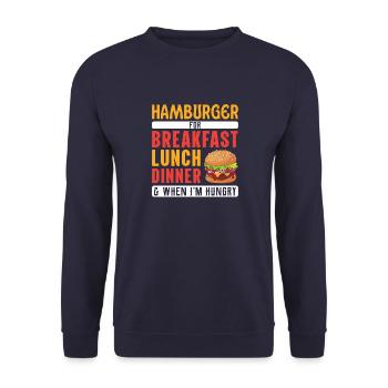 Lebensmittel-Liebhaber Lifestyle Lebensmittel Flei - Unisex Pullover - Navy - Vorne - Alina (178cm) & Michal (187cm)
