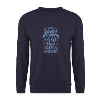When things get better with age - Unisex Sweatshirt - navy - Front - Alina (178cm) & Michal (187cm)