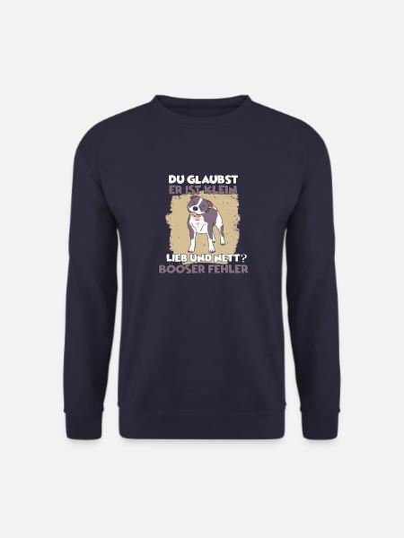 Lustiges Pit Bull Hundetraining Pitbull Gassi - Unisex Pullover - Navy