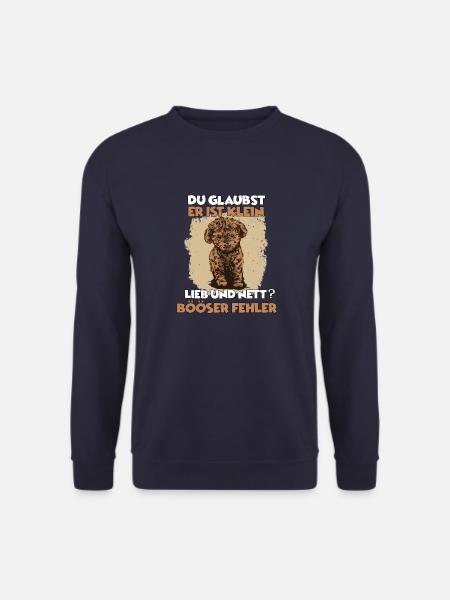 Süßes Pudel Hundehalter Geschenkidee Zwergpudel - Unisex Pullover - Navy
