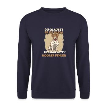 Fox Terrier Hundesport Hundeliebhaber Fox Terrier - Unisex Pullover - Navy - Vorne - Alina (178cm) & Michal (187cm)