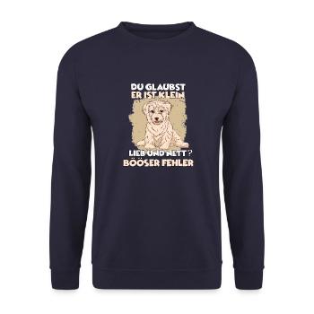 Havaneser Hundehalter Bichon Hundeliebhaber - Unisex Pullover - Navy - Vorne - Alina (178cm) & Michal (187cm)