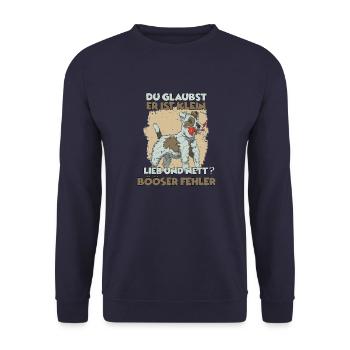 Terrier Hundetraining Hunde Geschenk Fox Terrier - Unisex Pullover - Navy - Vorne - Alina (178cm) & Michal (187cm)