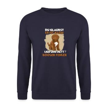 Cockapoo Geschenk Pudel Hundeliebhaber Cockapoo - Unisex Pullover - Navy - Vorne - Alina (178cm) & Michal (187cm)