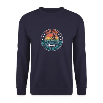 Rad Fahrradfahrer Geschenk Lustiger Spruch - Unisex Pullover - Navy - Vorne - Alina (178cm) & Michal (187cm)