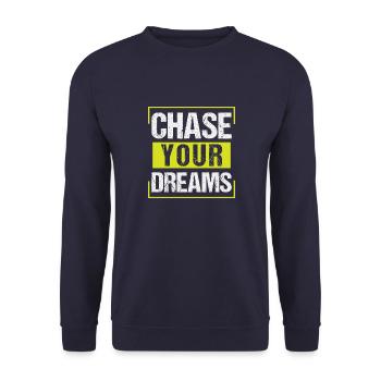 Poursuivez vos rêves - Sweat-shirt Unisexe - marine - Devant - Alina (178cm) & Michal (187cm)