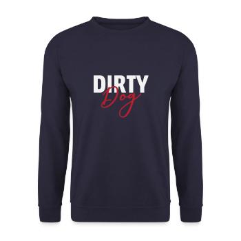 Chien sale - Sweat-shirt Unisexe - marine - Devant - Alina (178cm) & Michal (187cm)