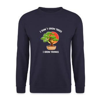 Bonsai Tree Funny Saying Gardener Gift Idea - Unisex Sweatshirt - navy - Front - Alina (178cm) & Michal (187cm)