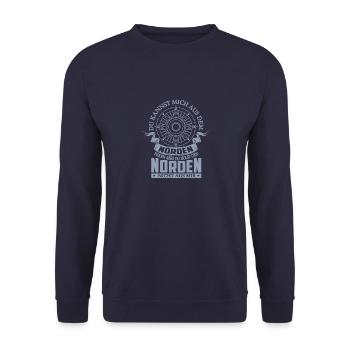Du kannst mich aus dem Norden holen - Unisex Pullover - Navy - Vorne - Alina (178cm) & Michal (187cm)