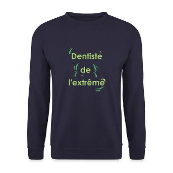 Cadeau femme Dentiste de l'extrême - Sweat-shirt Unisexe - marine - Devant - Alina (178cm) & Michal (187cm)