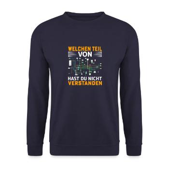 Elektriker Elektroniker Geschenkidee - Unisex Pullover - Navy - Vorne - Alina (178cm) & Michal (187cm)