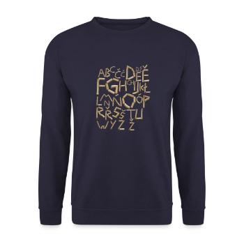ABC daj tom psej - Unisex Pullover - Navy - Vorne - Alina (178cm) & Michal (187cm)