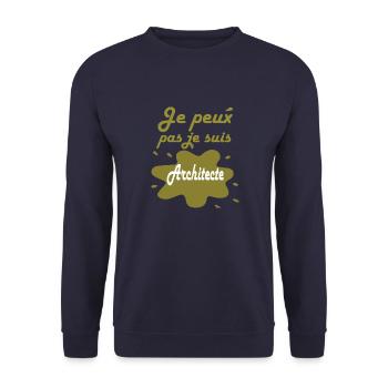 Tshirt femme Je peux pas je suis Architecte - Sweat-shirt Unisexe - marine - Devant - Alina (178cm) & Michal (187cm)
