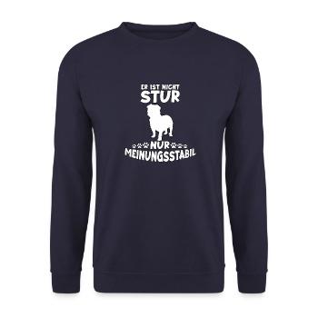 Yorkshire Terrier Hunde Fan Motiv Lustiges Yorkie - Unisex Pullover - Navy - Vorne - Alina (178cm) & Michal (187cm)