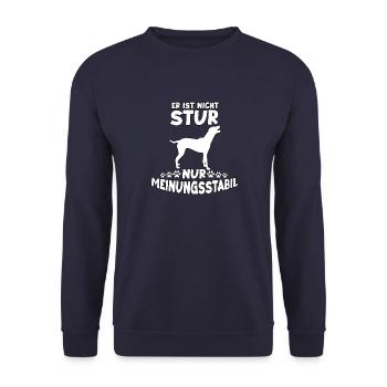 Lustiges Hundetrainings Motiv Dalmatiner Hunde - Unisex Pullover - Navy - Vorne - Alina (178cm) & Michal (187cm)