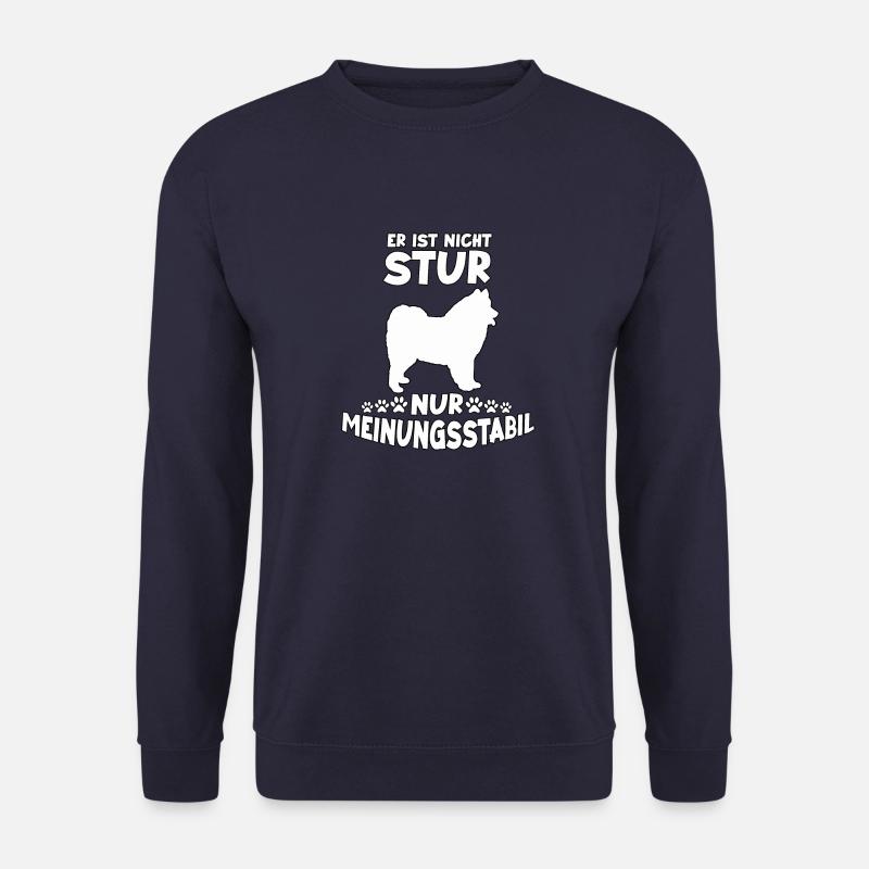 Witziges Hunde Spruch Motiv Samojeden Gassi - Unisex Pullover - Navy