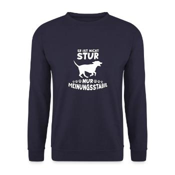 Lustiges Beagle Hunde Geschenk Beagle - Unisex Pullover - Navy - Vorne - Alina (178cm) & Michal (187cm)