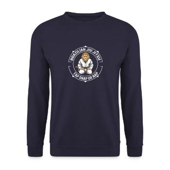 Jiu Jitsu Lion - Kämpfen MMA BJJ Grappling - Unisex Pullover - Navy - Vorne - Alina (178cm) & Michal (187cm)