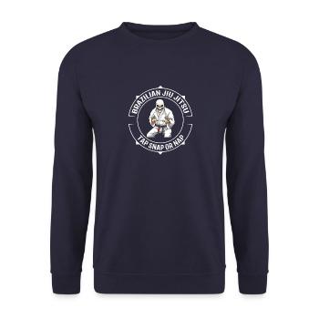 Jiu Jitsu Skeleton - Kämpfen MMA BJJ Grappling - Unisex Pullover - Navy - Vorne - Alina (178cm) & Michal (187cm)