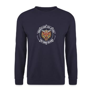 Jiu Jitsu Lion Creature - Kämpfen MMA BJJ - Unisex Pullover - Navy - Vorne - Alina (178cm) & Michal (187cm)