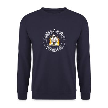 Jiu Jitsu Skeleton Frame - Kämpfen MMA BJJ - Unisex Pullover - Navy - Vorne - Alina (178cm) & Michal (187cm)