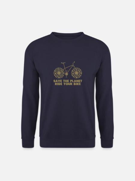 Fahr Fahrrad und Rette deinen Planeten - Unisex Pullover - Navy