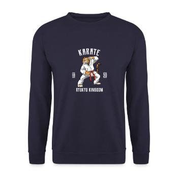 Karate Tiger - Karate Japanische Kampfkunst - Unisex Pullover - Navy - Vorne - Alina (178cm) & Michal (187cm)